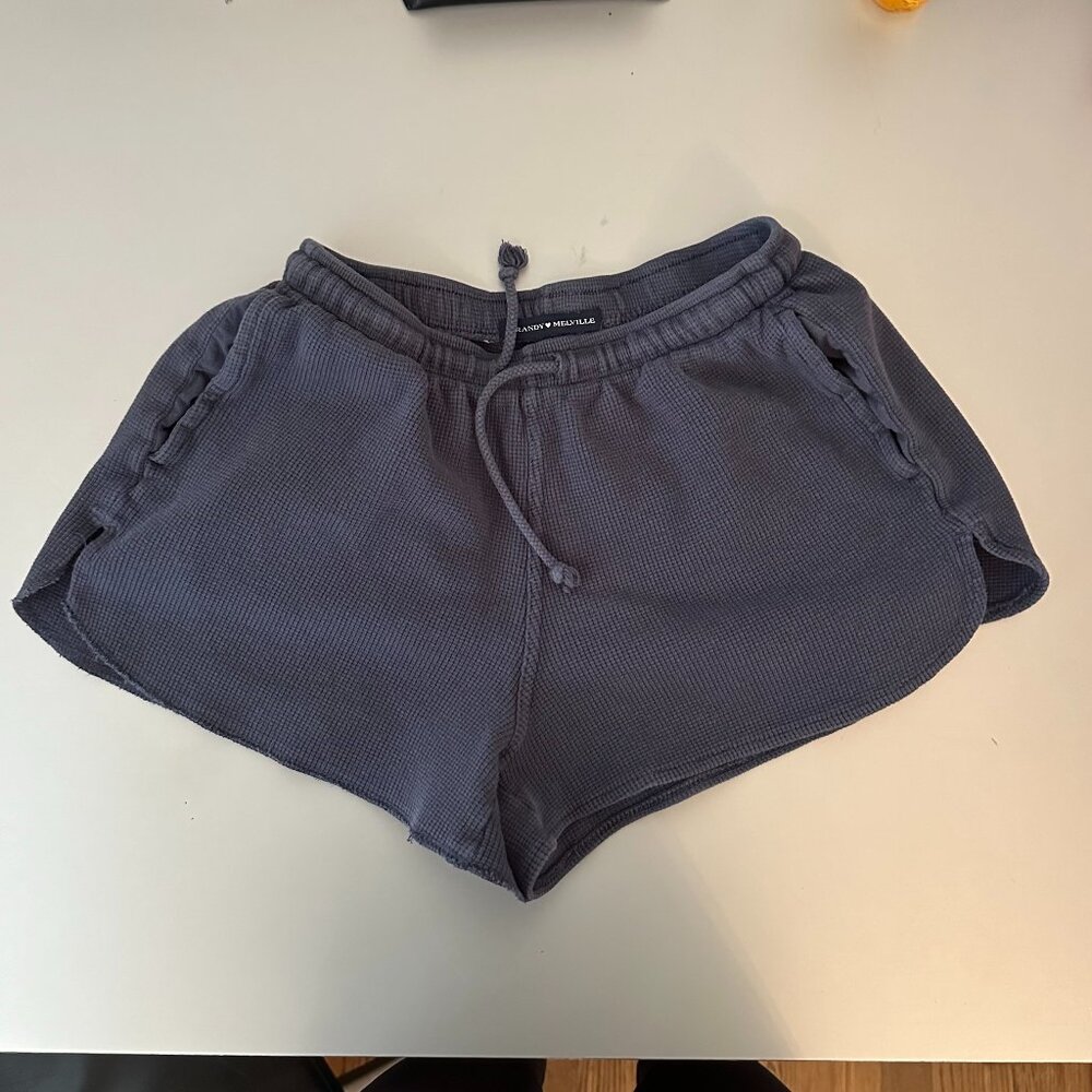 brandy melville blue waffle shorts